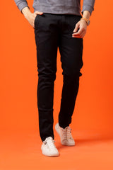 Carbon Black Regular Fit Cotton Pant
