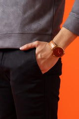 Carbon Black Regular Fit Cotton Pant