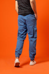 Light Blue Denim Relax Fit Cargo Pant