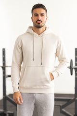 Beige Basic Hoodie for Men