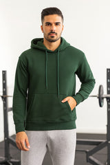 Green Basic Hoodie for Men