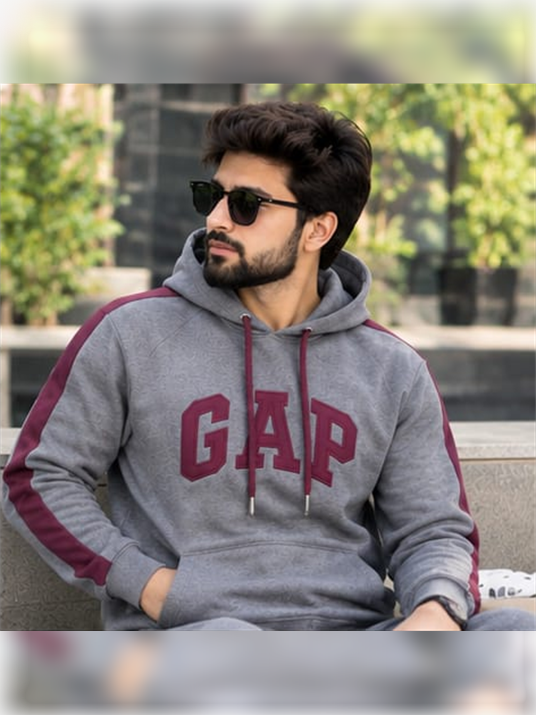 Men’s Grey & Maroon Logo Tracksuit
