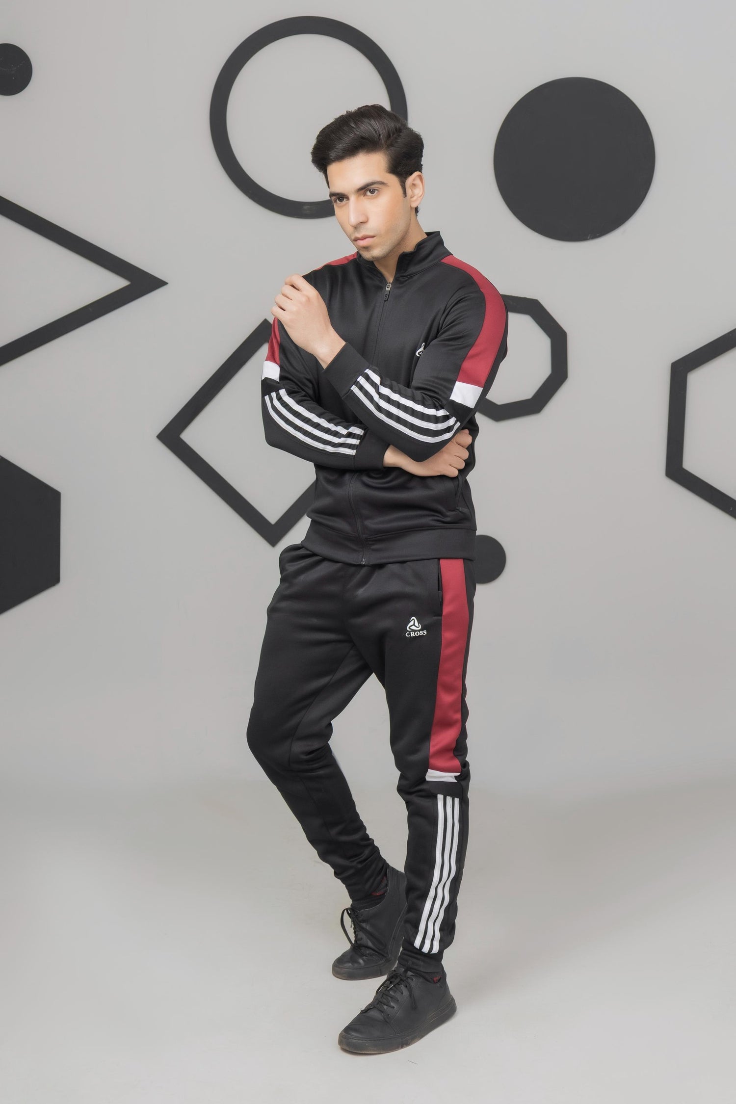 Black & Red Across Tracksuit