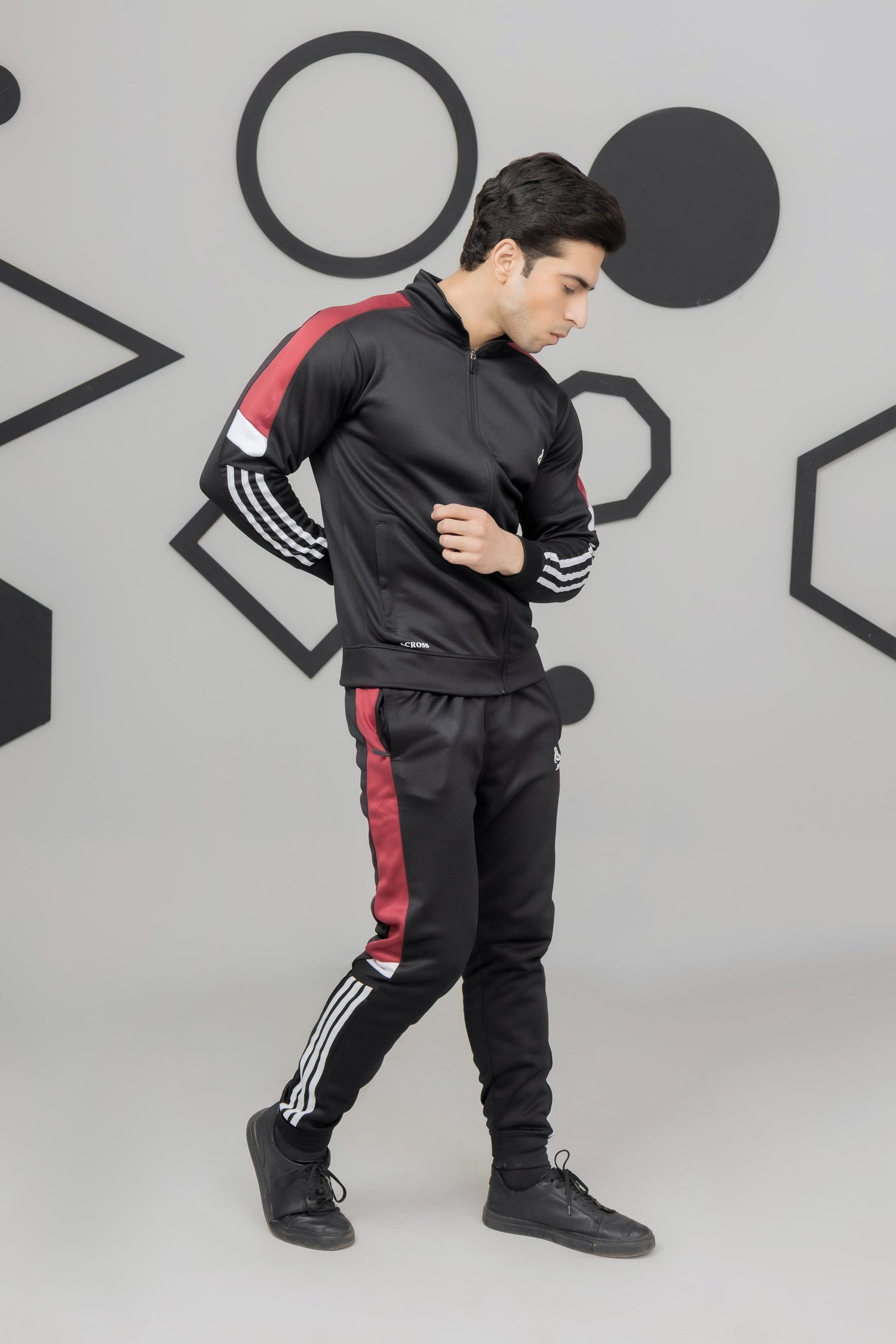 Black & Red Across Tracksuit