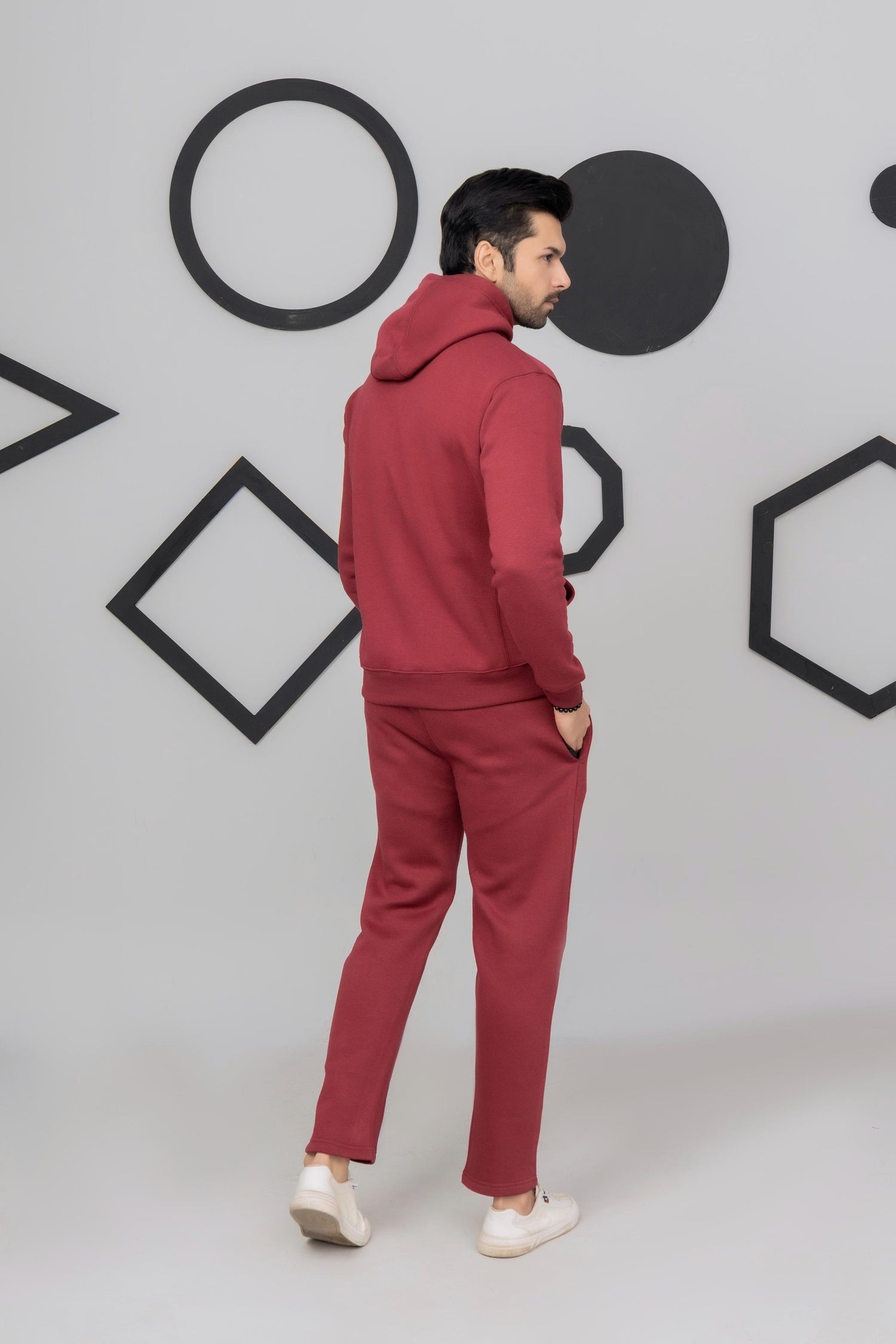Burgundy Glow Flees Tracksuit