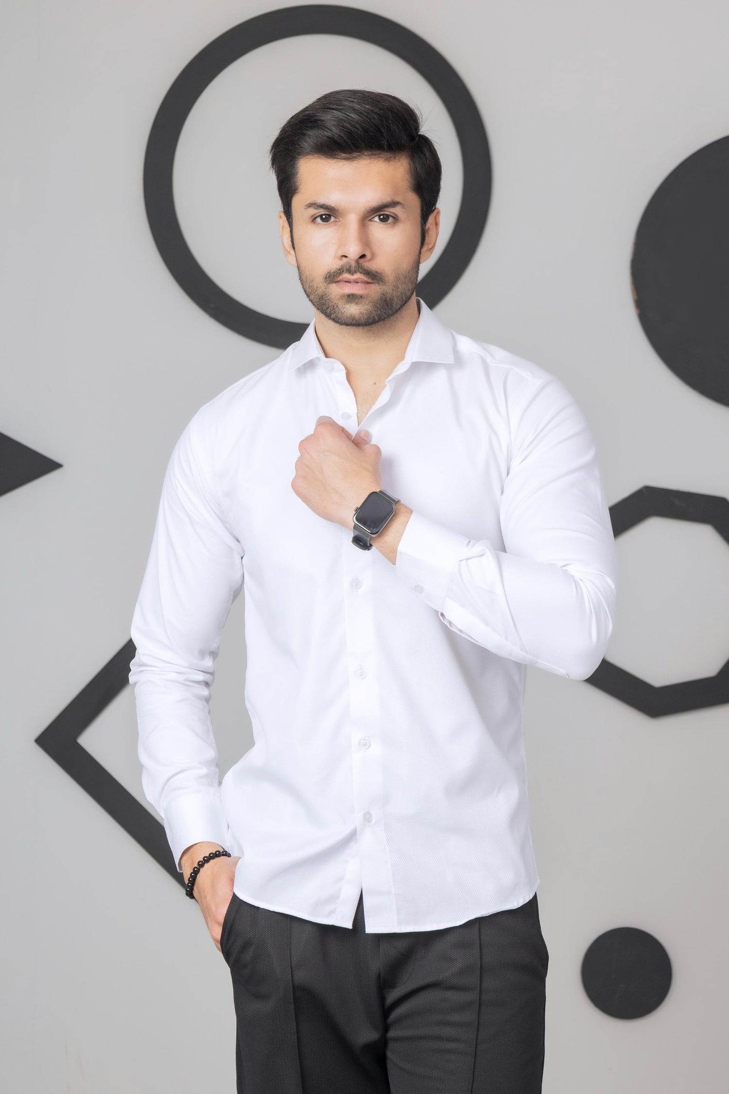 White Self Lining Dress Shirt