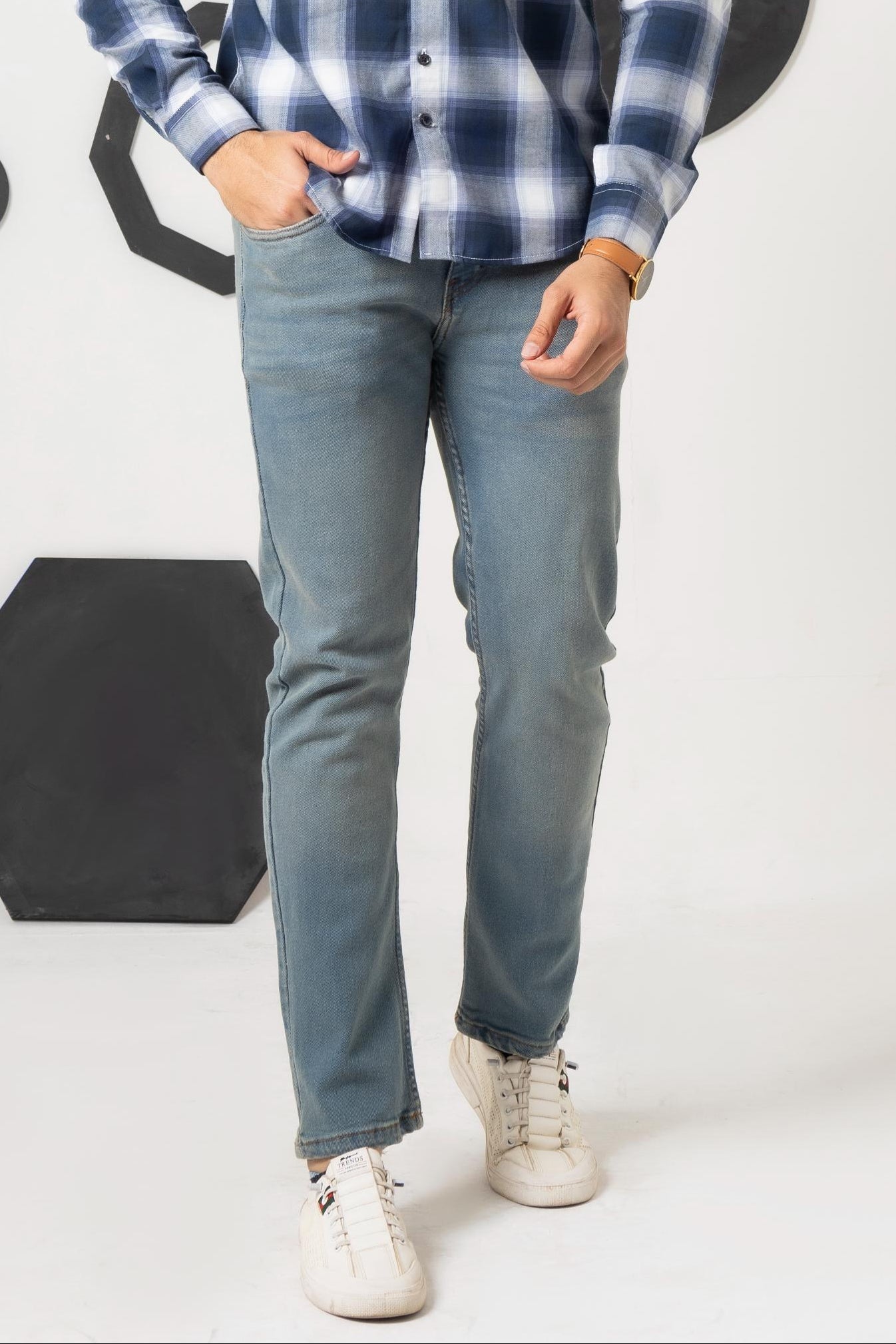 Pistachio Green Denim Jeans