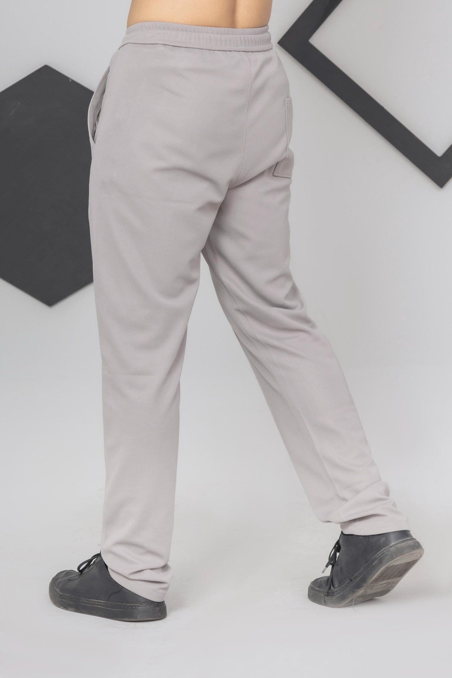 Light Grey Front Plated Trouser