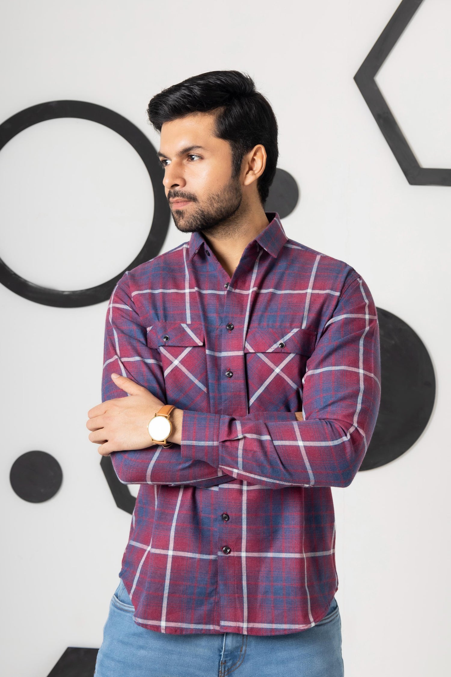 Pink Spinal Check Shirt