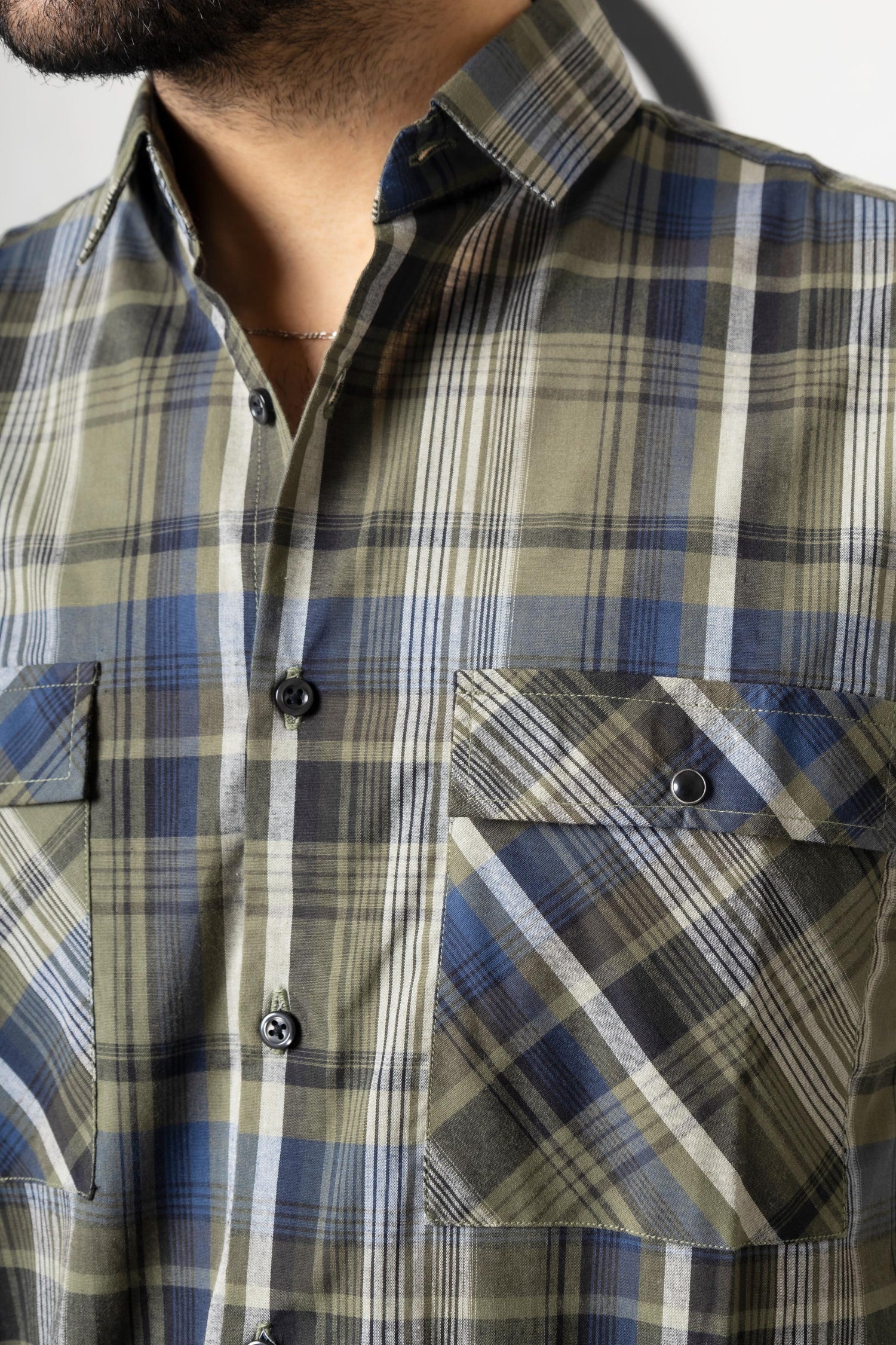 Platinum Olive Check Shirt