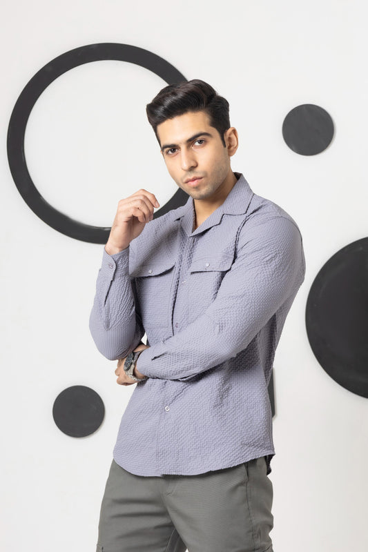 Agate Grey Casual Shirt
