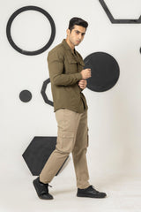 Creamy Skin  Relax Fit Cotton Cargo Trouser