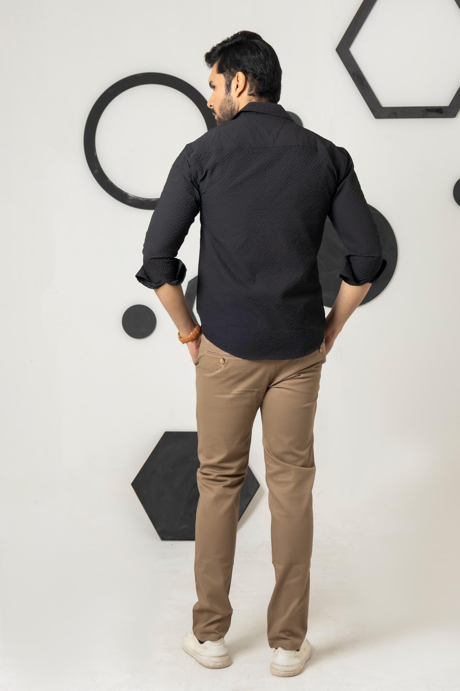 Bronze Brown Cotton Pant Regular Fit