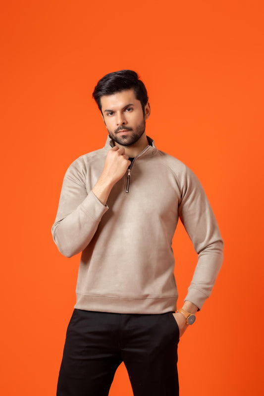 Moonstone Skin Imported Suede Scuba Shirt