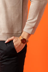 Moonstone Skin Imported Suede Scuba Shirt