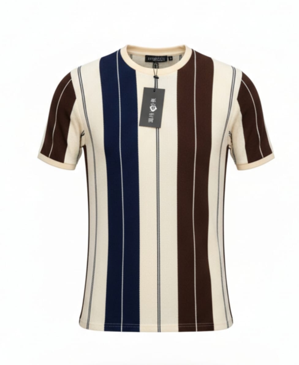 Blue + Brown Old Money Roundneck T-shirt