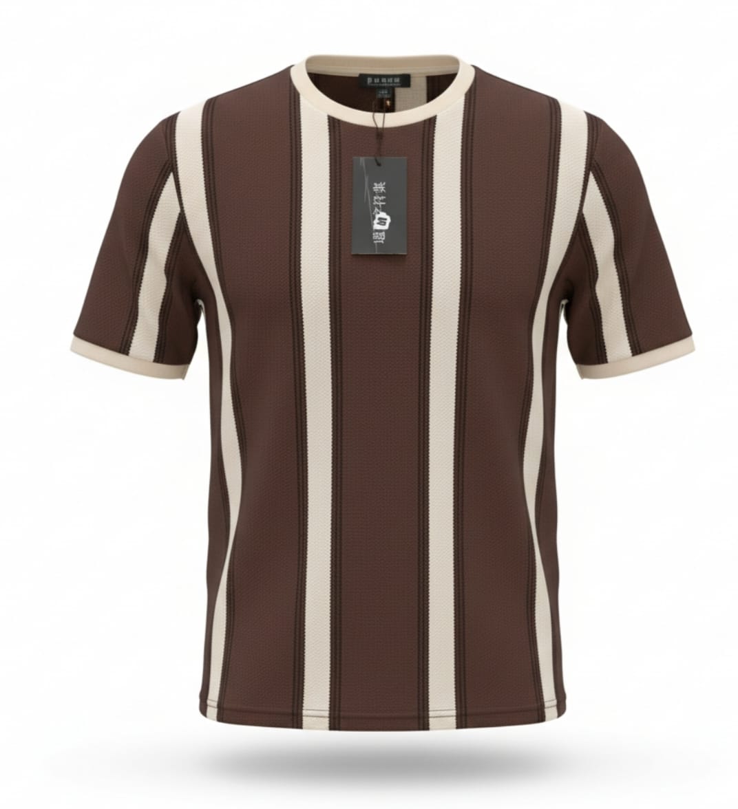 Brown Old Money Roundneck T-shirt