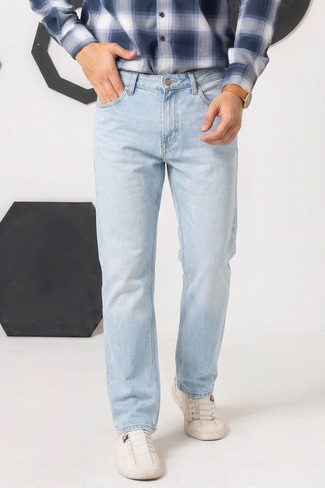 SkyBlue Baggy Denim Jeans