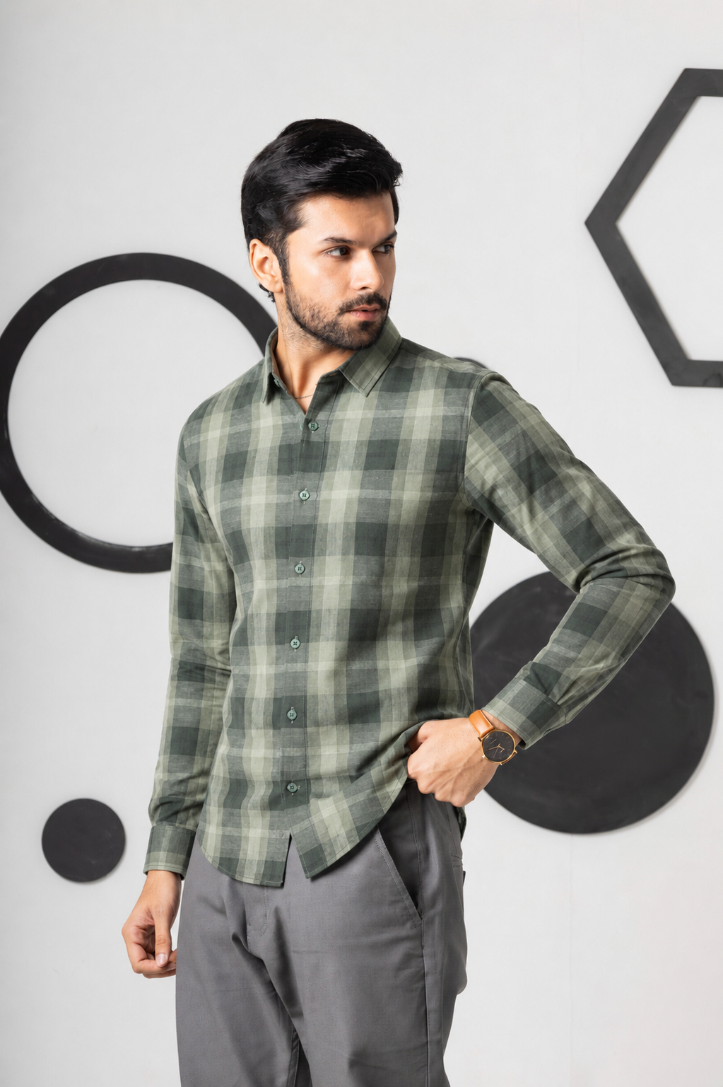 Refined Check Casual Shirt