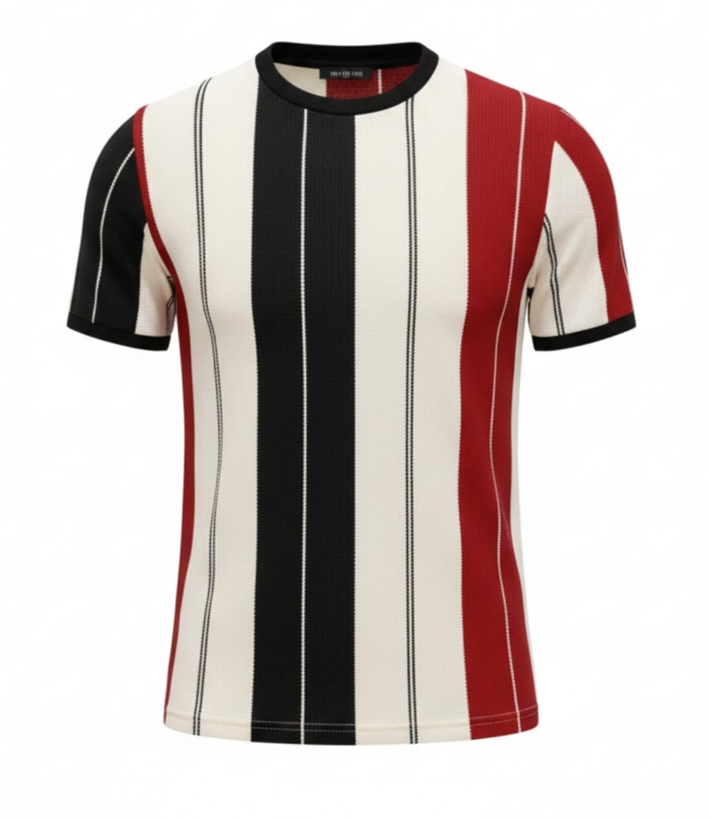 Black + Red Old Money Roundneck T-shirt