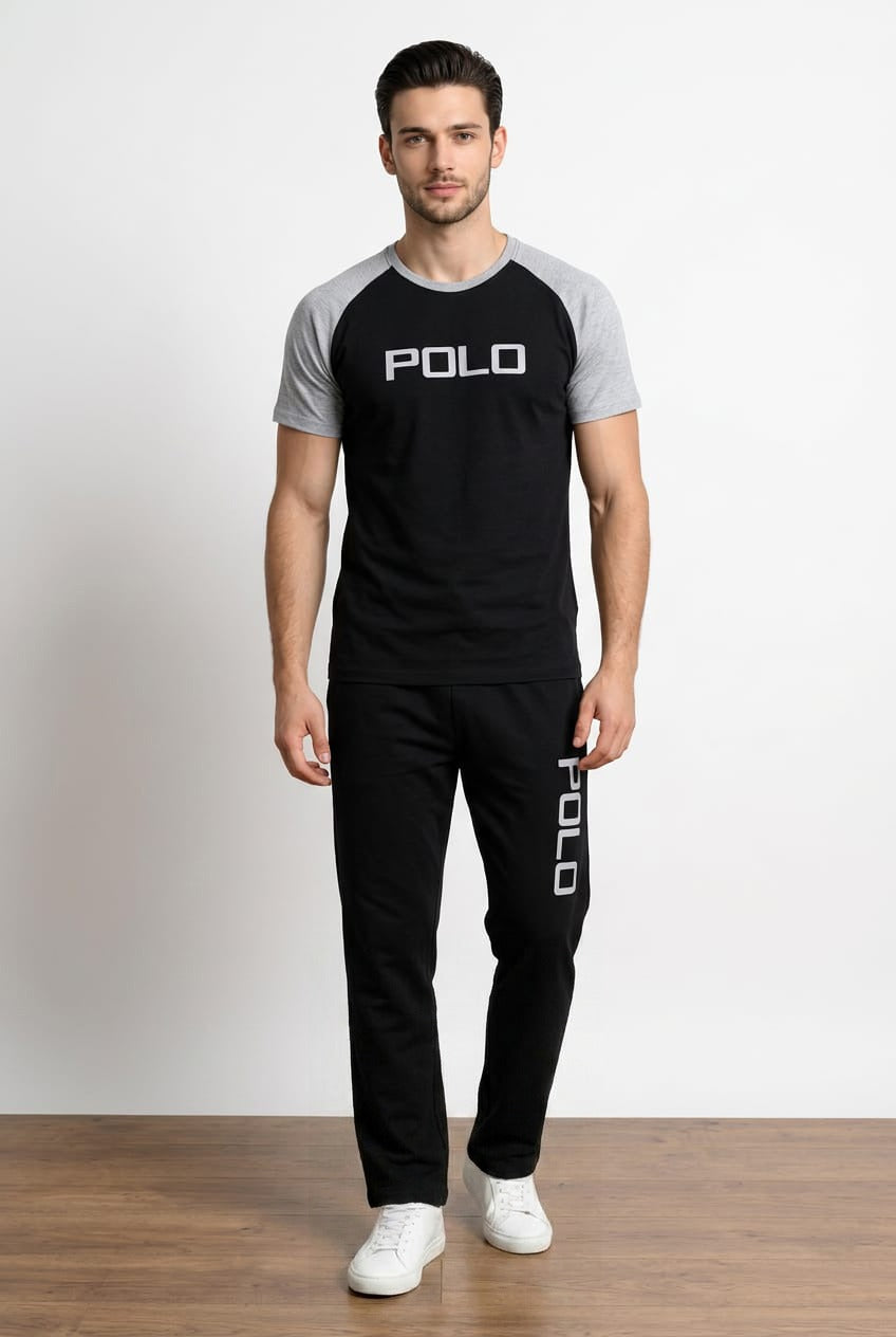 Black Polo Active Casual Set
