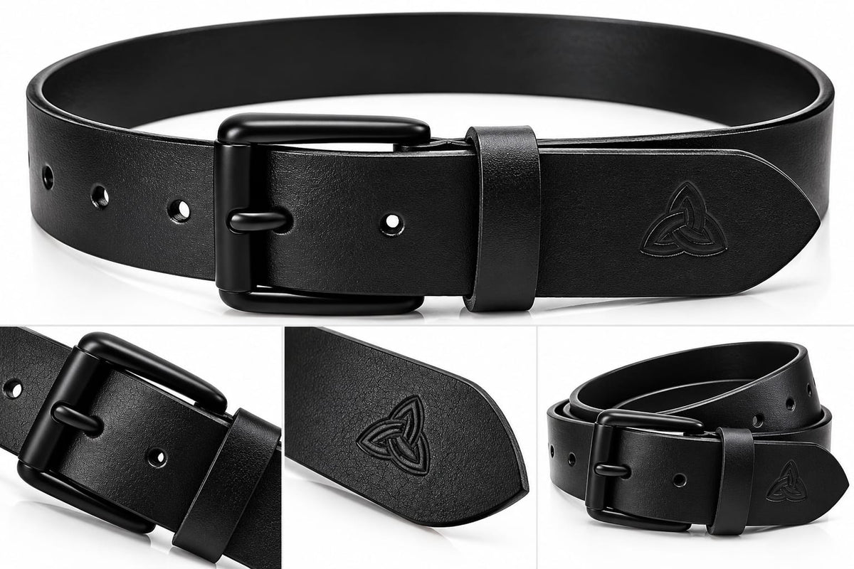 Black Leather Belt – 40mm