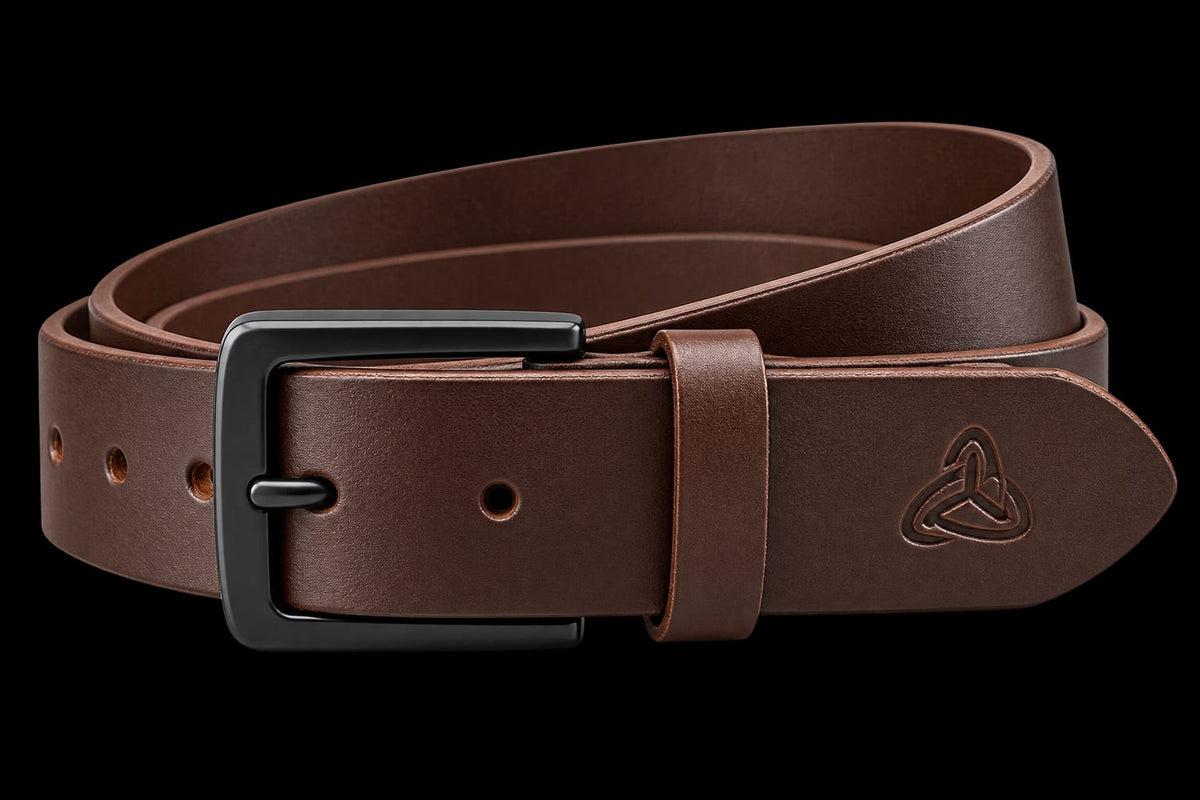 Brown Leather Belt – 35mm