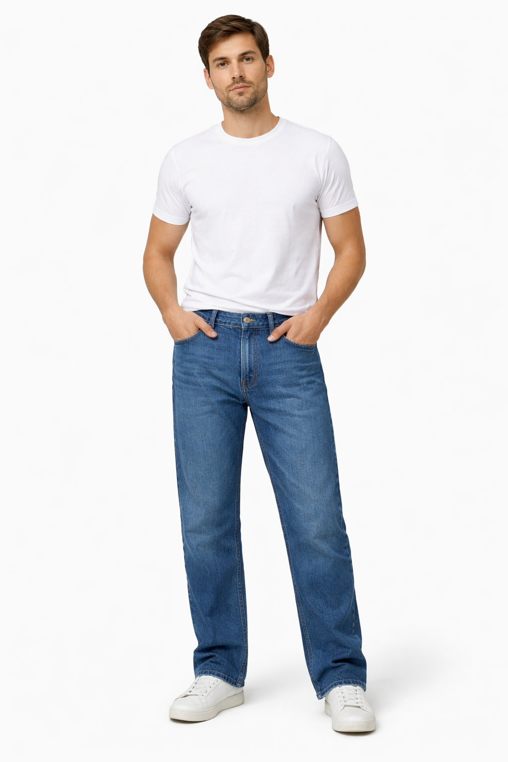 Blue Baggy Denim Jeans